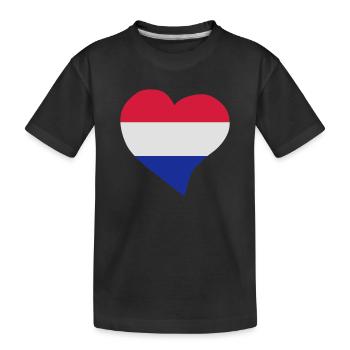 Un coeur néerlandais - T-shirt bio Premium Enfant - noir - Devant