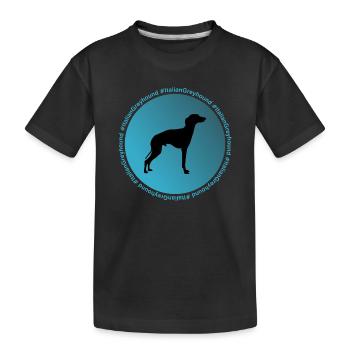 Lévrier italien - T-shirt bio Premium Enfant - noir - Devant