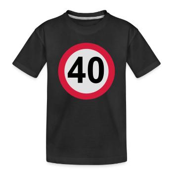 40 Geburtstag - Kinder Premium Bio T-Shirt - Schwarz - Vorne