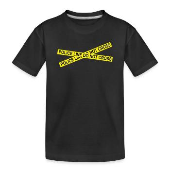 6061912 121806760 policeline - T-shirt bio Premium Enfant - noir - Devant