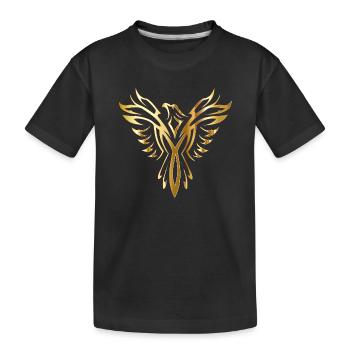 Golden Phoenix - Kids' Premium Organic T-Shirt - black - Front