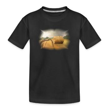 Ernte - Kinder Premium Bio T-Shirt - Schwarz - Vorne