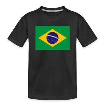 Brazil - Kids' Premium Organic T-Shirt - black - Front