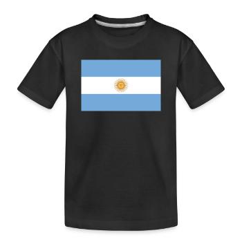 Argentinische Fahne - Kinder Premium Bio T-Shirt - Schwarz - Vorne