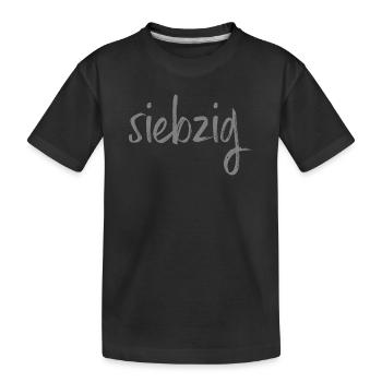 70 siebzig 70. Geburtstag Geschenk Geschenkidee - Kinder Premium Bio T-Shirt - Schwarz - Vorne