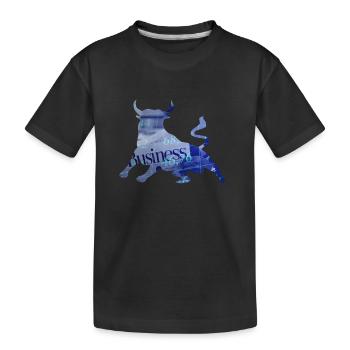 Bourse actions taureau - T-shirt bio Premium Enfant - noir - Devant