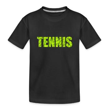 tennis - Kids' Premium Organic T-Shirt - black - Front