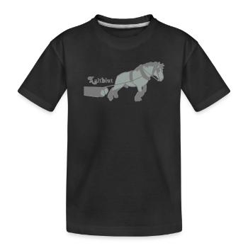 kaltblutzieht - Kinder Premium Bio T-Shirt - Schwarz - Vorne