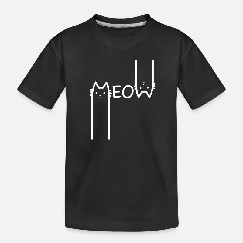Katze - Kinder Premium Bio T-Shirt - Schwarz