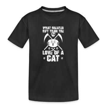 Chat chaton miaou chat domestique oeil de chat - T-shirt bio Premium Enfant - noir - Devant