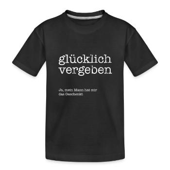 Chanceux pardonne! - T-shirt bio Premium Enfant - noir - Devant