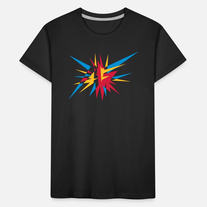 Explosion und Strahlen Kinder Premium Bio T-Shirt
