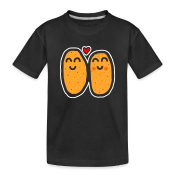 Chemise Amant De Pommes De Terre - T-shirt bio Premium Enfant - noir - Devant