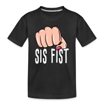 Fist - Sister Fist - Box - Boxing - Kids' Premium Organic T-Shirt - black - Front
