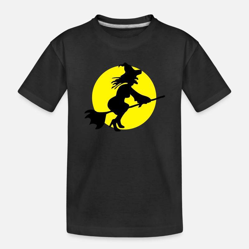 Sorcière et la lune - T-shirt bio Premium Enfant - noir