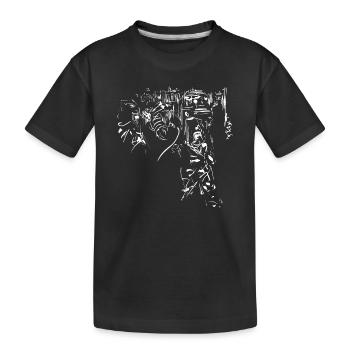 Tribal Stadt / Design Hintergrund Element - Kinder Premium Bio T-Shirt - Schwarz - Vorne