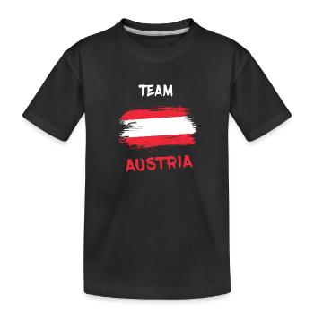 Team Autriche / Cadeau Vienne drapeau national - T-shirt bio Premium Enfant - noir - Devant