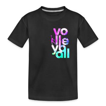 volleyball - Kids' Premium Organic T-Shirt - black - Front