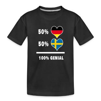 Allemagne et Suède Génial / cadeau drapeau - T-shirt bio Premium Enfant - noir - Devant