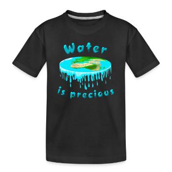 L'eau est précieuse - T-shirt bio Premium Enfant - noir - Devant
