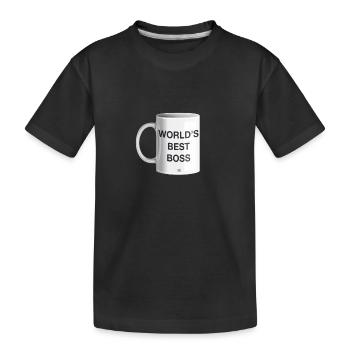 Der beste Chef der Welt - Kinder Premium Bio T-Shirt - Schwarz - Vorne