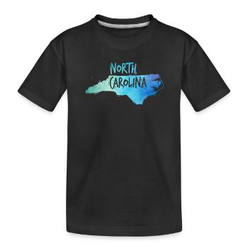 North Carolina - Kinder Premium Bio T-Shirt - Schwarz - Vorne