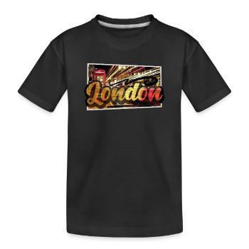 London - Kids' Premium Organic T-Shirt - black - Front