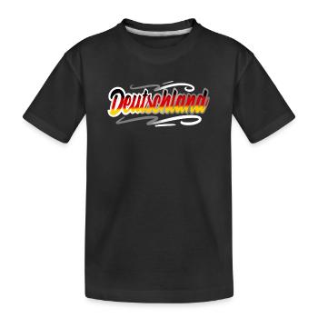 Deutschland - Kinder Premium Bio T-Shirt - Schwarz - Vorne
