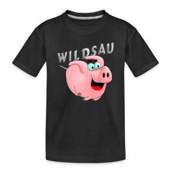 sow - Kids' Premium Organic T-Shirt - black - Front