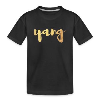 Yang (Yin et Yang) Gold Yoga Look partenaire Amour - T-shirt bio Premium Enfant - noir - Devant