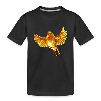 oiseau jaune - T-shirt bio Premium Enfant - noir - Devant