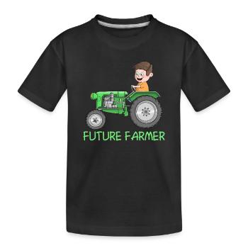 Jeune agriculteur - agriculteur - futur agriculteur - T-shirt bio Premium Enfant - noir - Devant