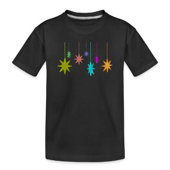 étoile de Noël - T-shirt bio Premium Enfant - noir - Devant