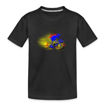 Rennrad - Kinder Premium Bio T-Shirt - Schwarz - Vorne