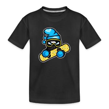 snowboard de sports d'hiver - T-shirt bio Premium Enfant - noir - Devant