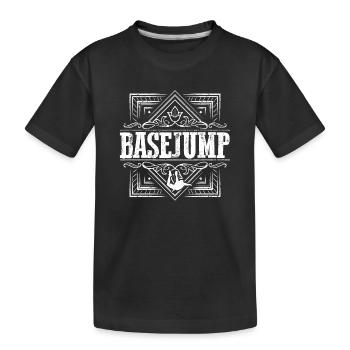 Base Jump - B.A.S.E. - Basejumper - Kids' Premium Organic T-Shirt - black - Front