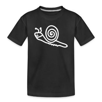 escargot - T-shirt bio Premium Enfant - noir - Devant