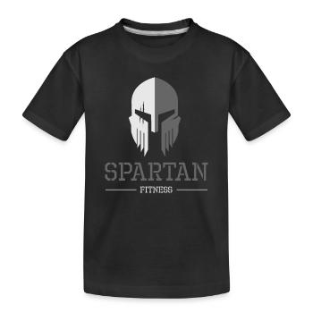 Spartaner Fitness Gym Symbol Sport Helm Gladiator - Kinder Premium Bio T-Shirt - Schwarz - Vorne