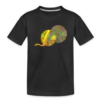 Schneider Handwerk Wolle - Kinder Premium Bio T-Shirt - Schwarz - Vorne