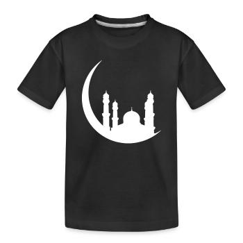 mosquée islam demi-lune relegion foi turquie demo - T-shirt bio Premium Enfant - noir - Devant