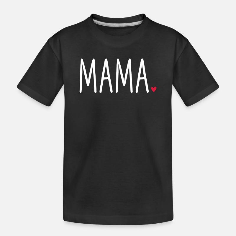 Mama Herz - Geschenk Muttertag Liebe - Kinder Premium Bio T-Shirt - Schwarz