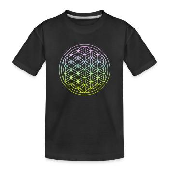yoga - Kids' Premium Organic T-Shirt - black - Front