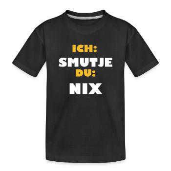 ICH SMUTJE DU NIX SEGELN MEER SCHIFF BOOT - Kinder Premium Bio T-Shirt - Schwarz - Vorne