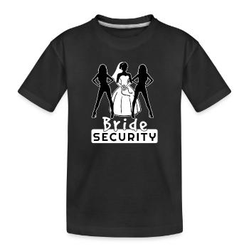 Braut Security Team Partnerlook Junggesellin Fun - Kinder Premium Bio T-Shirt - Schwarz - Vorne