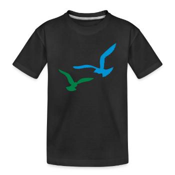 moewen vogel natur - Kinder Premium Bio T-Shirt - Schwarz - Vorne