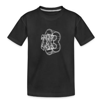 23 cadre 3D - T-shirt bio Premium Enfant - noir - Devant