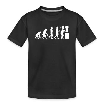 Kebab Evolution Kebap Doner Spit Funny Food - Kids' Premium Organic T-Shirt - black - Front