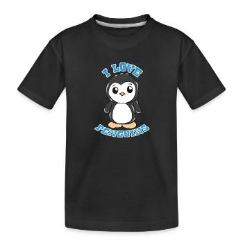 manchot - T-shirt bio Premium Enfant - noir - Devant