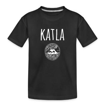 Volcan souvenir de Katla - T-shirt bio Premium Enfant - noir - Devant