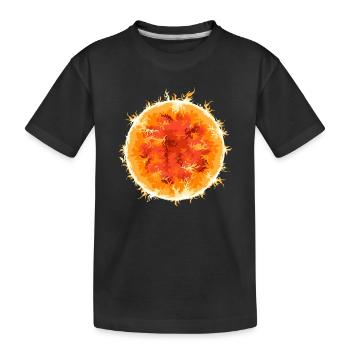 Fireball, Sun, Symbol, Summer, Space, Space - Kids' Premium Organic T-Shirt - black - Front